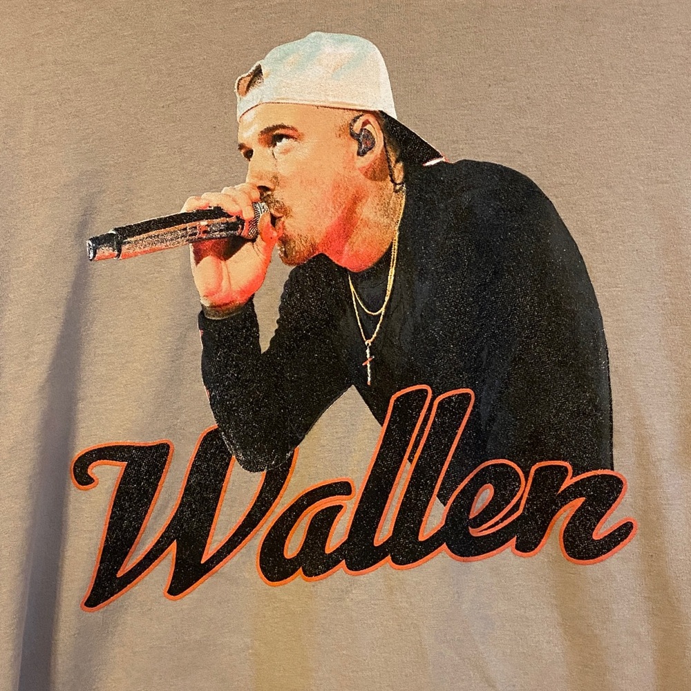 BNWT- Sz L- Morgan Wallen Graphic Short Sleeve Tee in Beige - Picture 2 of 5